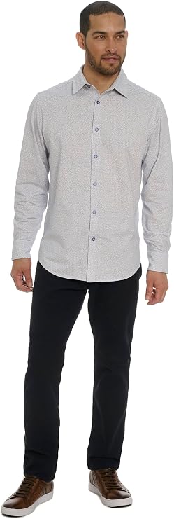 Robert Graham Mens Melton Long-Sleeve Button-Down Shirt
