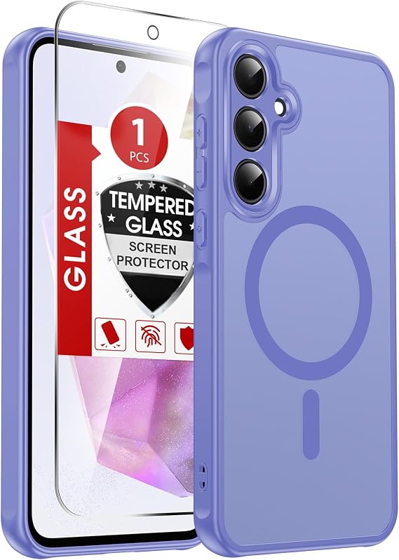 LeYi for Galaxy A35-5G Phone Case Tempered Glass Screen Protector