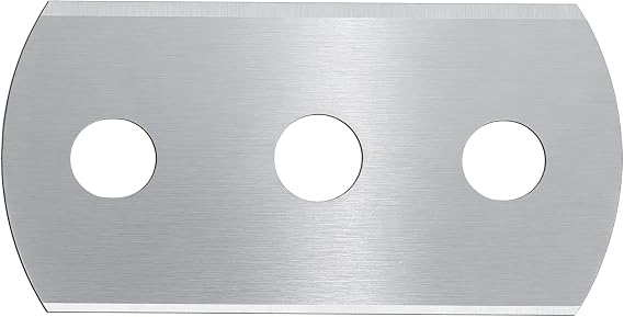 24-Piece Stainless Steel Replacement Blades for Fabric GSM Sampling Machines - Three-Hole Design with Double-Edged V-Sharp Blade & Anti-Rust Coating (43x22x0.3mm)