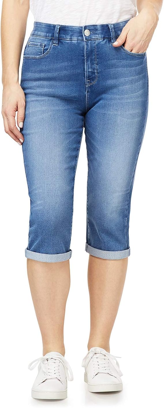Angels Forever Young 360 Sculpt Jean Capri Pants for Women, Sizes 6-24