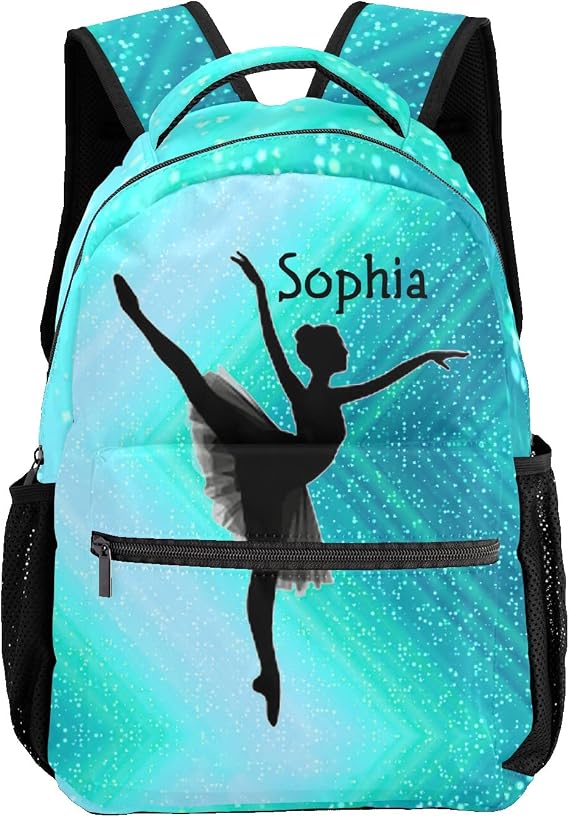 Ballerina Dance Teal Backpack Personalized with Name