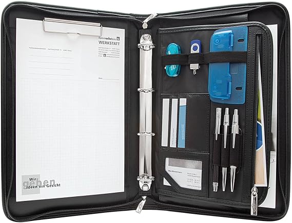 Wedo Elegance 585001 Conference Folder with 4-Ring Mechanism for A4 Formats A4