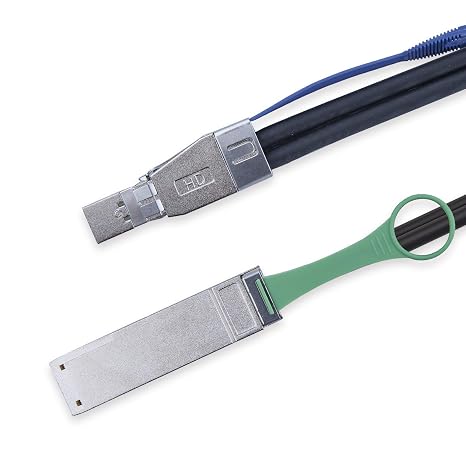 10Gtek SFF-8644 to QSFP (SFF-8436) DDR Hybrid Mini SAS Cable, External Copper SAS Cable for NetApp DS4243 DS4246 DS2246, 100-Ohm, 0.5-Meter(1.6-ft)