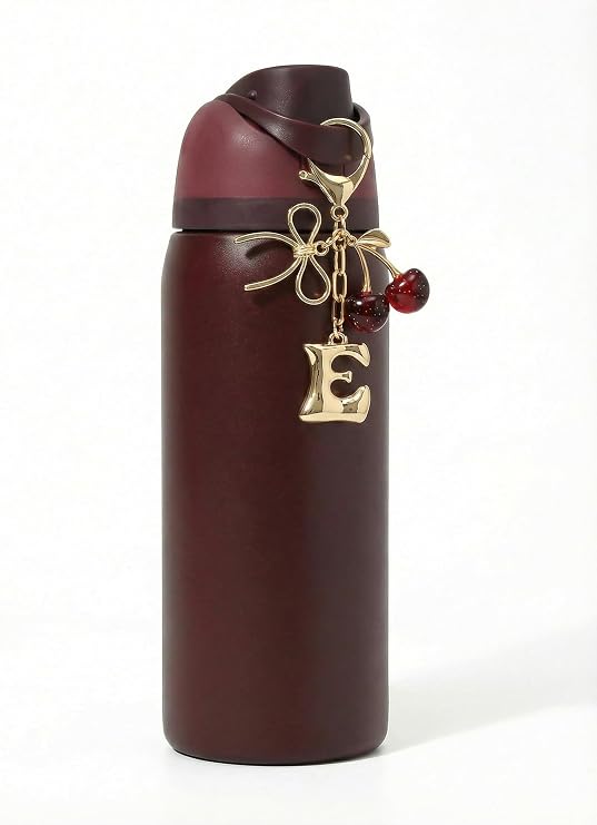 Black Cherry for Owala Water Bottle 16oz, 19oz, 24 oz, 32 oz, 43 oz, Black Red Cherry with Cute Cherries and Bow Pendant - Perfect Accessories for Owala Tumbler | for Owalas FreeSip, Decor Gift