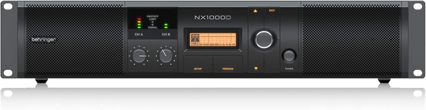 Behringer NX1000D Ultra-Lightweight 1000 Watt Class-D Power Amplifier with DSP Control and SmartSense Loudspeaker Impedance Compensation