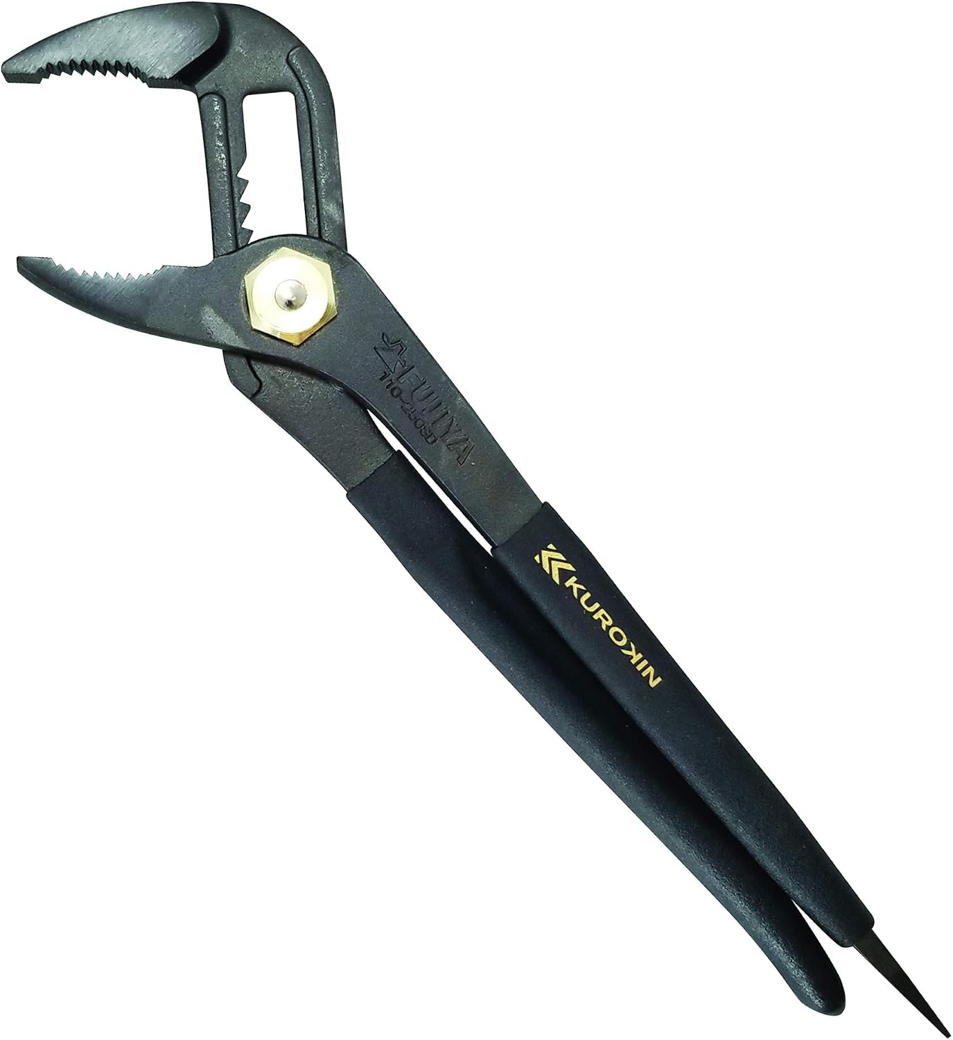 Fujiya 110-250SD-BG Water Pump Pliers Black Gold with Spring and Screwdriver