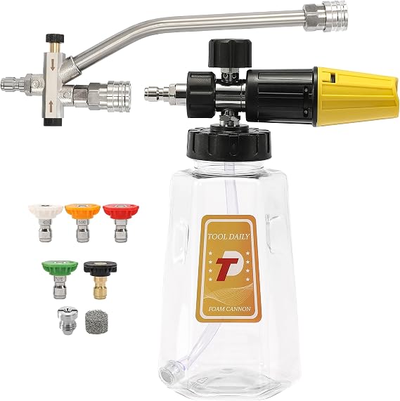 Tool Daily Pressure Washer Foam Cannon with Dual-Connector Accessory