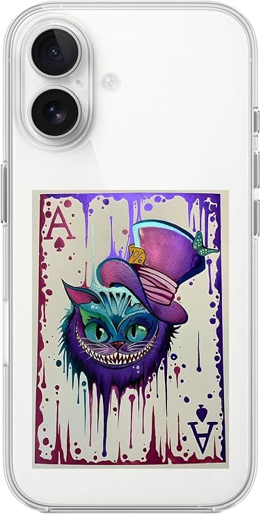 iPhone 16 Uyumlu Şeffaf Kılıf Kartlar AS 1 Tasarımlı