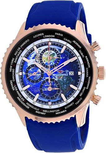 Seapro Men's Meridian World Timer GMT Blue Dial Watch - SP7522