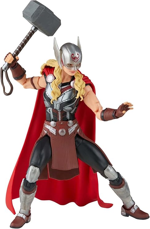 Marvel Hasbro Legends Thor: Love and Thunder Mighty Thor Action Figure 15-cm Collectible Toy, 4 Accessories, 1 Build-A-Figure Part, Multicolor,F1060