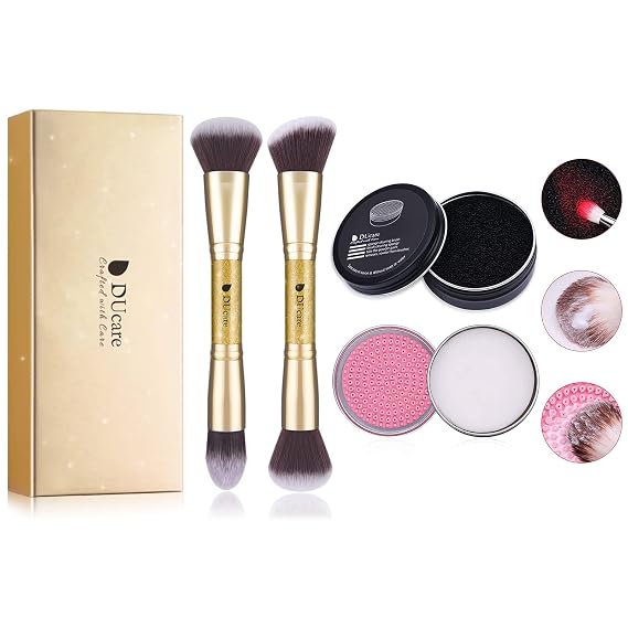 DUcare Makeup Brushes Duo End+Makeup Brush Cleaner