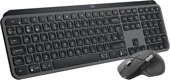 Logitech MX Master 4 for Business Wireless Mouse, MX Keys for Business Wireless Keyboard with Logi Bolt Receiver, Bluetooth, USB-C Charging, Quiet Clicks, Windows/Mac/Chrome/Linux,QWERTY UK -Graphite