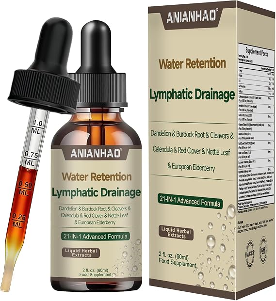 Lymphatic Drainage Drops,Lymphoria Wellness Drops, Water Retention 21-in-1 Herbal Lymphatic Support Drops, Natural Extract - Promote Lymph Circulation and Protect the Lymphatic System for Women Men