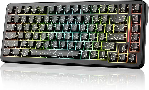 Attack Shark X82PRO HE 75% Wireless Rapid Trigger Gaming Keyboard, Hall Effect Magnetic Switch Keyboard with 0.01mm RT Adjustable Actuation, 8Khz Polling Rate, Hot-Swap, RGB, for PC Gamer (Black)