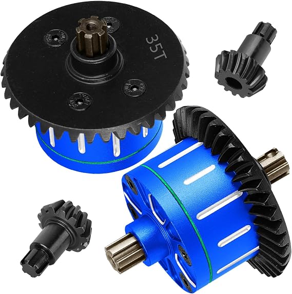 Speed Up 35T Front Rear Differential & 14T Main Gear Upgrades Part for 1/10 Bigrock/Granite/Senton/Vorteks 3S,Kraton/Outcast 4S,1/8 Typhon/Vendetta/Infraction 3S,Blue