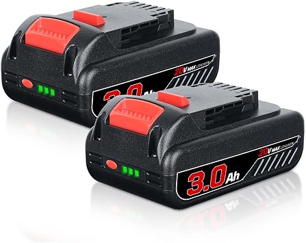 PDstation 3.0Ah Replacement for Dewalt 20V Max Battery DCB201 DCB200 DCB203 DCB204, 2-Pack Lithium-Ion with LED Indicator, Compatible with DCD Drill DCF Impact DCG Grinder DCS Saw Tools