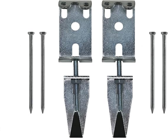 PHS Heavy Duty Picture Hanging J-Hooks - Adjustable Museum Picture Hangers for Mirrors, Art & Frames - 100 lbs Capacity Wall Mount Hardware with Leveling System - 2 Pairs
