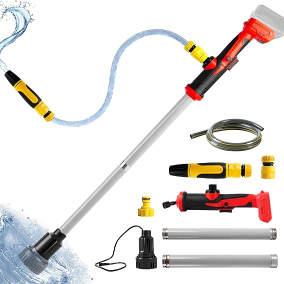 Stick Water Transfer Pump for Milwaukee M18 Battery (No Battery) | 1400GPH, 10FT Lift Distance, 39.5" Suction Depth, Cordless Design, Brushless Motor, for Pool Garden Pond