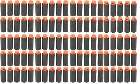 100pcs Refill,EVA Soft Darts Universal Toy Refill Foam for Various Toy (Black)