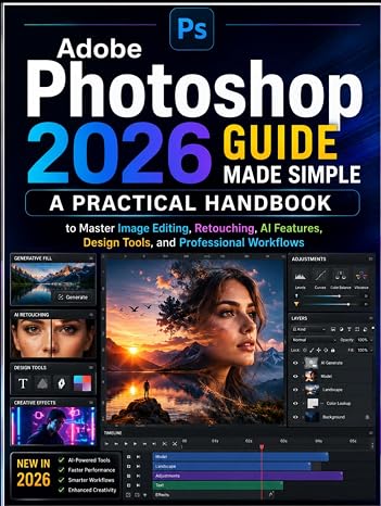 Adobe Photoshop 2026 Guide Made Simple: A Practical Handbook to Master Image Editing, Retouching, AI Features, Design Tools, and Professional Workflows