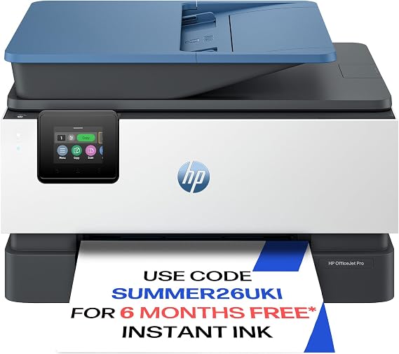 HP OfficeJet Pro 9125e All-in-One Printer | Colour | Printer for Small Office | Print, Scan, Copy, Fax, Automatic Document Feeder|