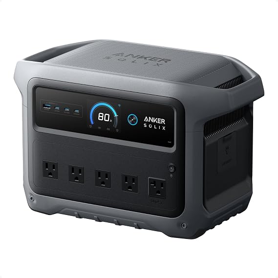 Anker SOLIX C1000 Gen 2 Portable Power Station, 1,024Wh, 2,000W, Camping | 1,024Wh LiFePO4 Battery, Full Charge in 49 Min, 2,000W Solar Generator (Peak 3,000W) for UPS, Outdoor and Emergency Use