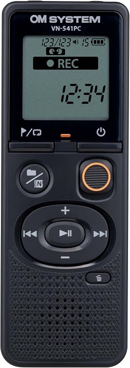 OM SYSTEM Olympus VN-541PC Digital Voice Recorder with One-Touch Recording, Noise-Cancellation Function, 4GB Memory, Four Scenes, Includes a Micro-USB Cable | 4GB memory, One-Touch recording, Noise-Cancellation function, four scenes