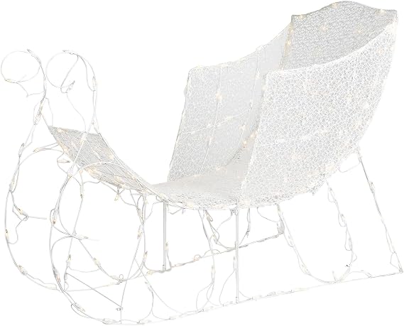 Lighted 3D Sleigh Outdoor Christmas Decoration - 47.5"