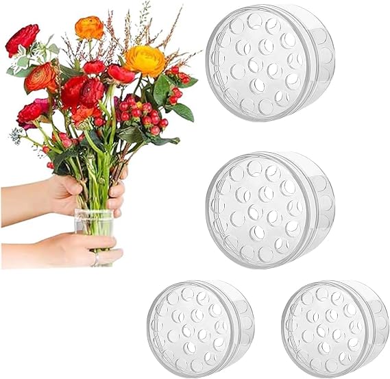 4PCS Spiral Stem Holder for Flowers, Spiral Ikebana Stem Holder Uk, Flower Arranging Accessories, Bouquet Twister for Vase Diy Home Wedding Bouquet Decoration