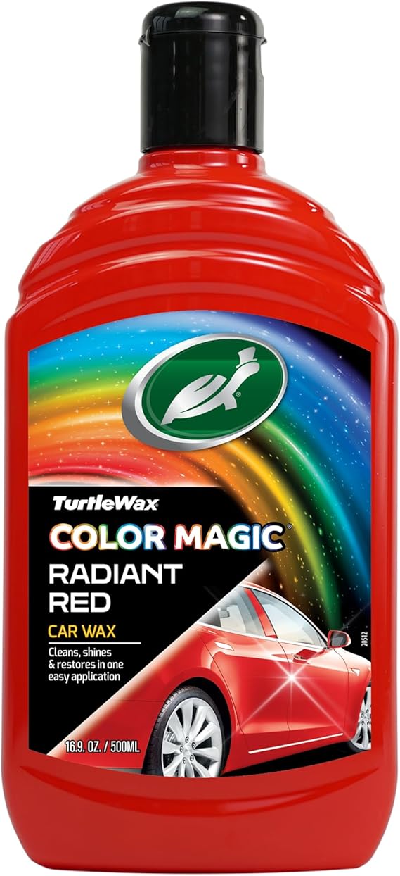 Turtle Wax 52711 Color Magic Car Paintwork Polish Restores Colour & Shine Red 500ml