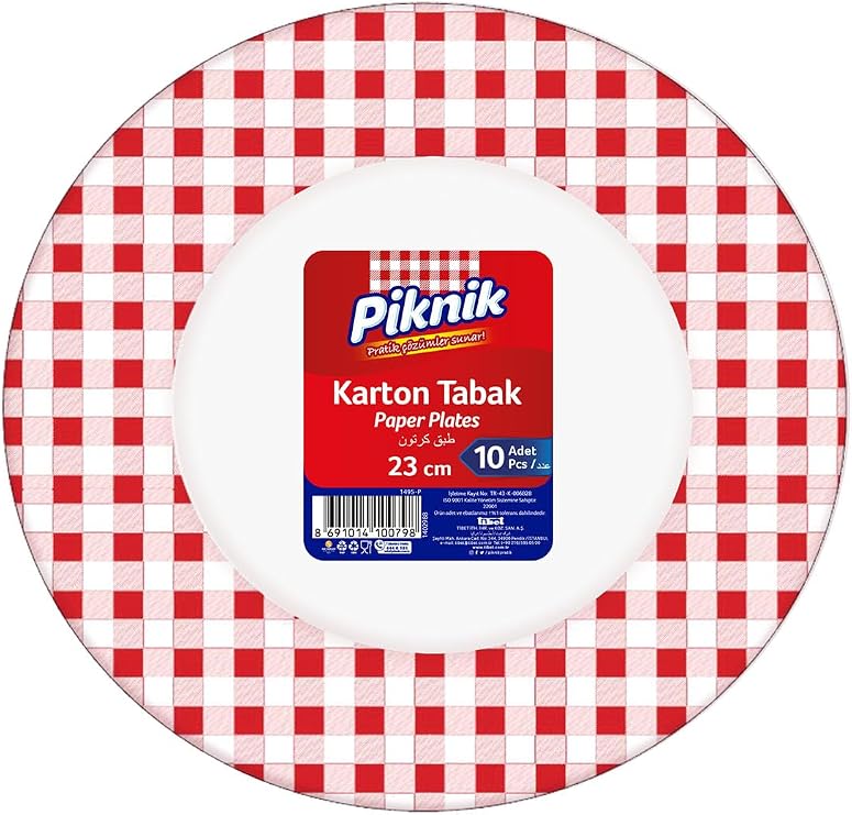 Piknik Kullan-At Karton Tabak 21 cm Büyük 10'lu 1495