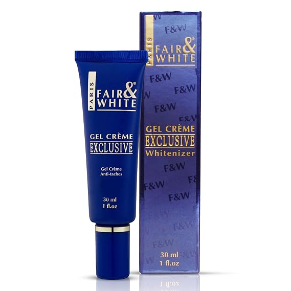 FAIR & WHITE Exclusive, Skin Brightening Gel Cream 1 fl oz / 30ml For Face, Body, Underarms, Neck, Knees, Even Skin Tone