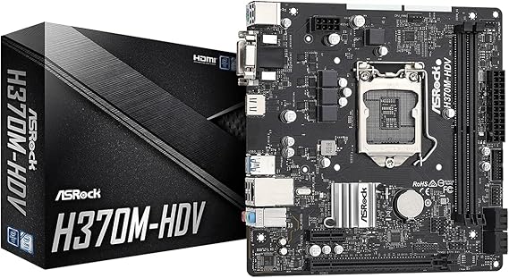 ASRock H370M-HDV LGA1151/ Intel H370/ DDR4/ SATA3&USB3.2/ Micro ATX Motherboard