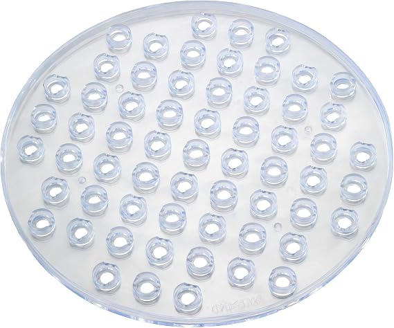 Wenko 2005575100 31 cm Round Plastic Sink Mat, Transparent Crystal