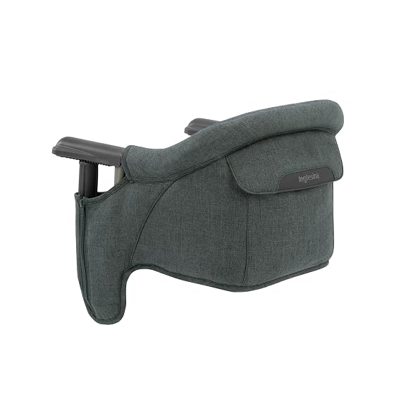 Inglesina Fast Table Chair, Charcoal Gray Melange - Portable Baby High Chair - for Babies & Toddlers up to 37 lbs - Fits Tables 0.8'' to 3.5'' Thick - Compact & Easy to Use - Travel Bag Included