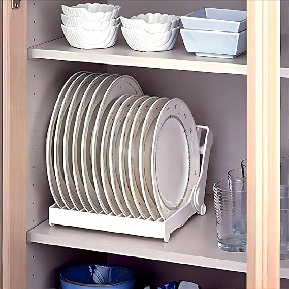 Dish Drying Rack,Small Dish Rack Plate Organizer for Cabinet, Dish Racks for Kitchen Counter Small Space, Kitchen Dish Strainer