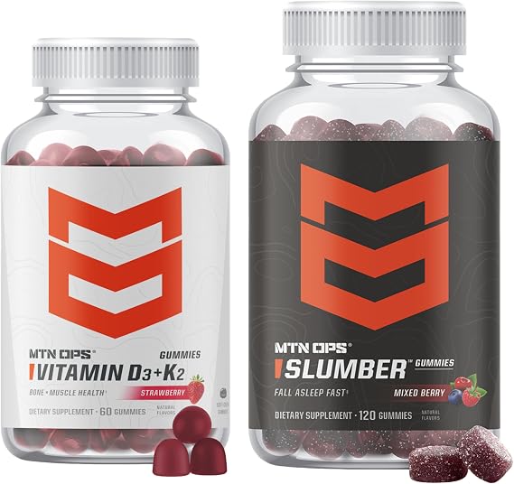 MTN OPS Vitamin D3 + K2 & Slumber Gummies Bundle