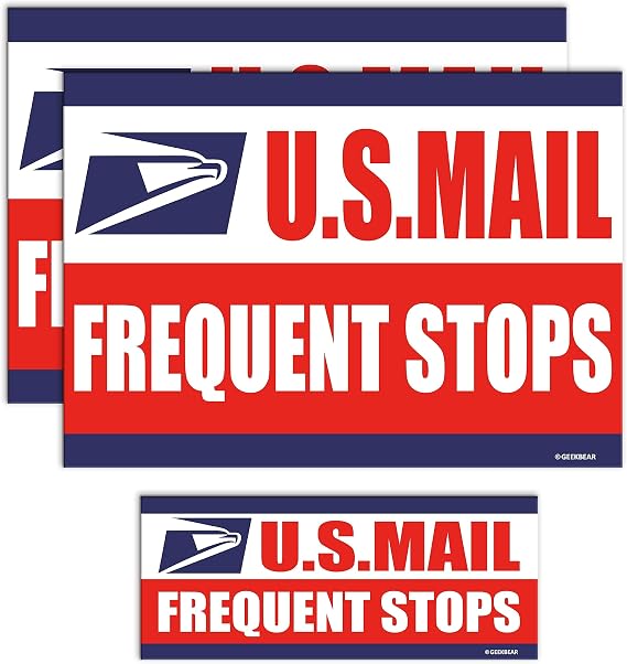 GEEKBEAR US Mail Magnetic Sign for Car, 3 Pack (Set of 3)