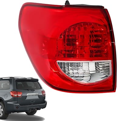 Tail Light Assembly Left Side Replacement for Sequoia 2008-2017 Outer LH Tail Lamp 815600C080