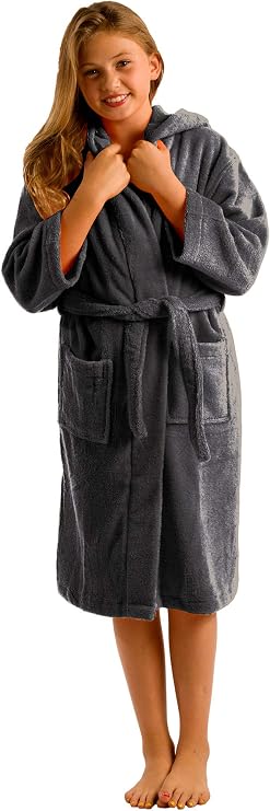 BY LORA Kids Hooded Coral Fleece Robe