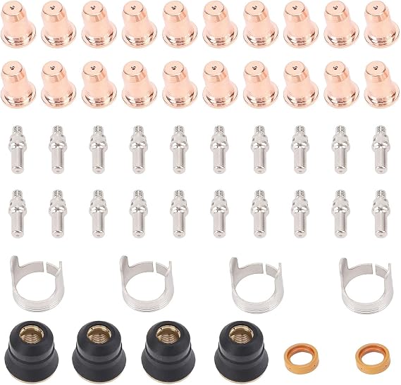 50Pcs IPT40 Tip Electrode Kit for CUT 55DS Pro, CUT 65DS, Plasma Cutting Torch Consumables Sets Tip Electrode of IPT40