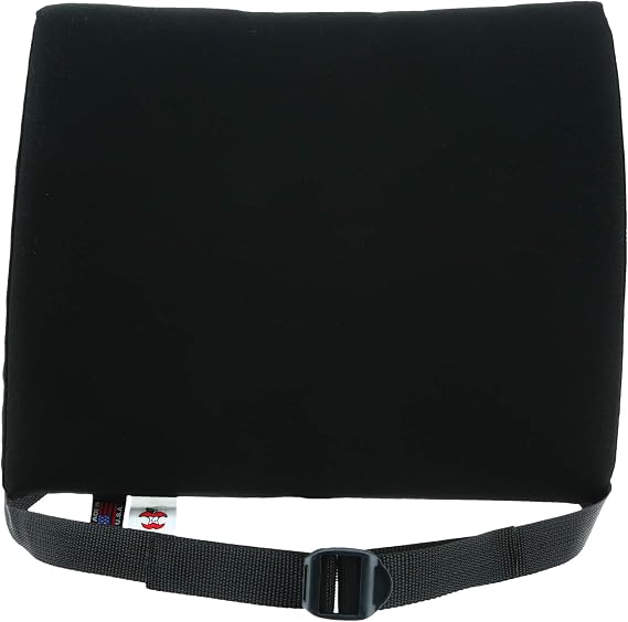 Slim Lumbar Support Cushion for Office Chair, Car & Lower Back, Black