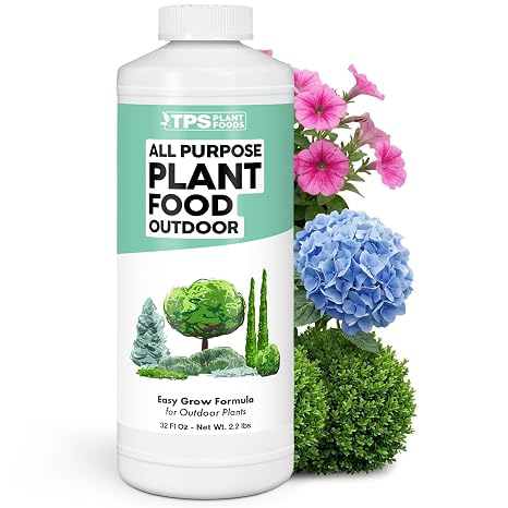 Plant Food Outdoor Liquid Plant Fertilizer for All Plants, Vigorous Growth & Strong Roots, 32 oz