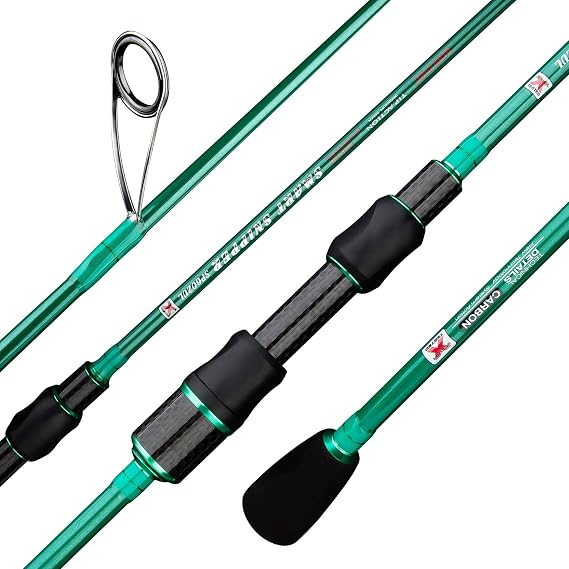 Ultralight Spinning Fishing Rod Travel Spinning Rod | with Solid Carbon Tip Fast Action