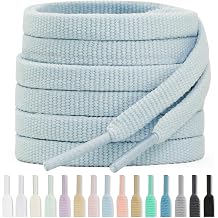Handshop 2 Pairs 1/4" Flat Running Shoe Laces for Sneakers, Athletic Shoelaces in 15 Colors 39"-63" for Sports Shoes