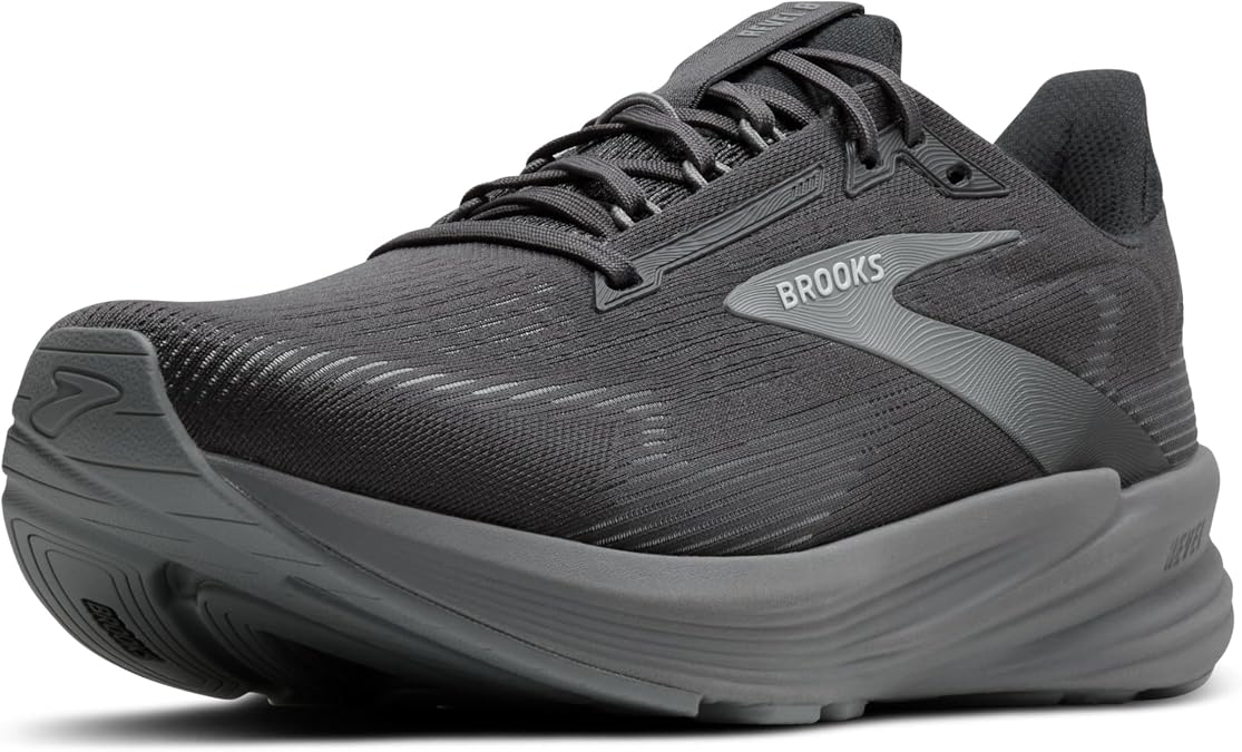 Brooks Men's Revel 8 Neutral Running & Walking Shoe, Primer/Black Pearl. , 10 Medium