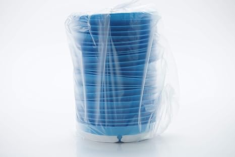 Medegen Medical 3933 Single Use Emesis Bag, Blue/White/Transparent, 1000cc Capacity, Pack of 100