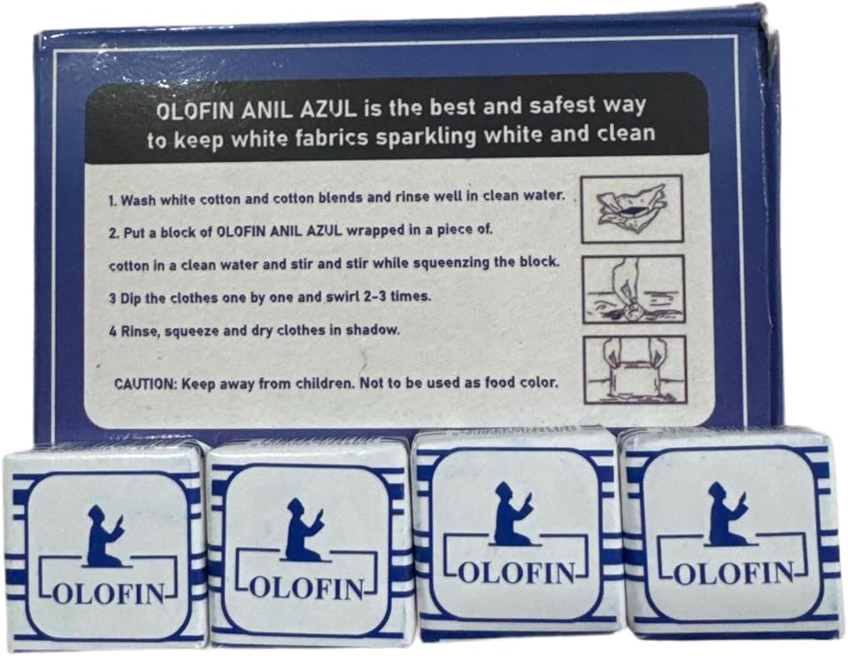 Anil Azul Premium Blue Squares Whitener Eco-Friendly, Advanced Laundry Formula (12)