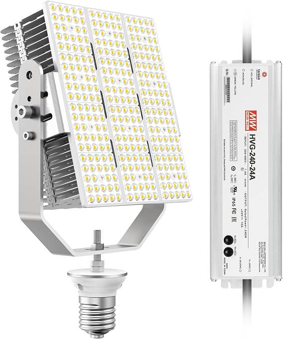 480V LED Shoebox Retrofit Kit 240W 34800LM E39 Mogul Base ETL Listed 5000K LED Retrofit Light for Parking Lot Lights Tennis Court AC200-480V