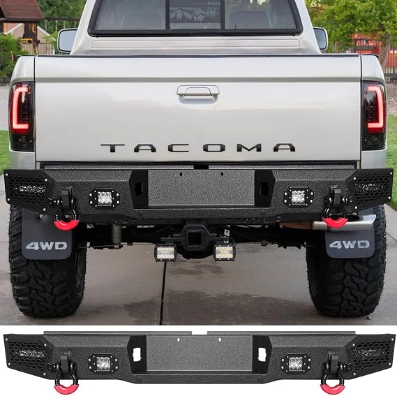 Vijay Rear Bumper Fits 1995-2004 Tacoma with Lights and D-rings